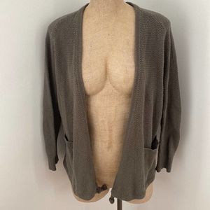 Madewell Green/Gray Cardigan Front Pockets